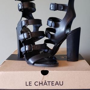 Gladiator Pumps with Block Heel